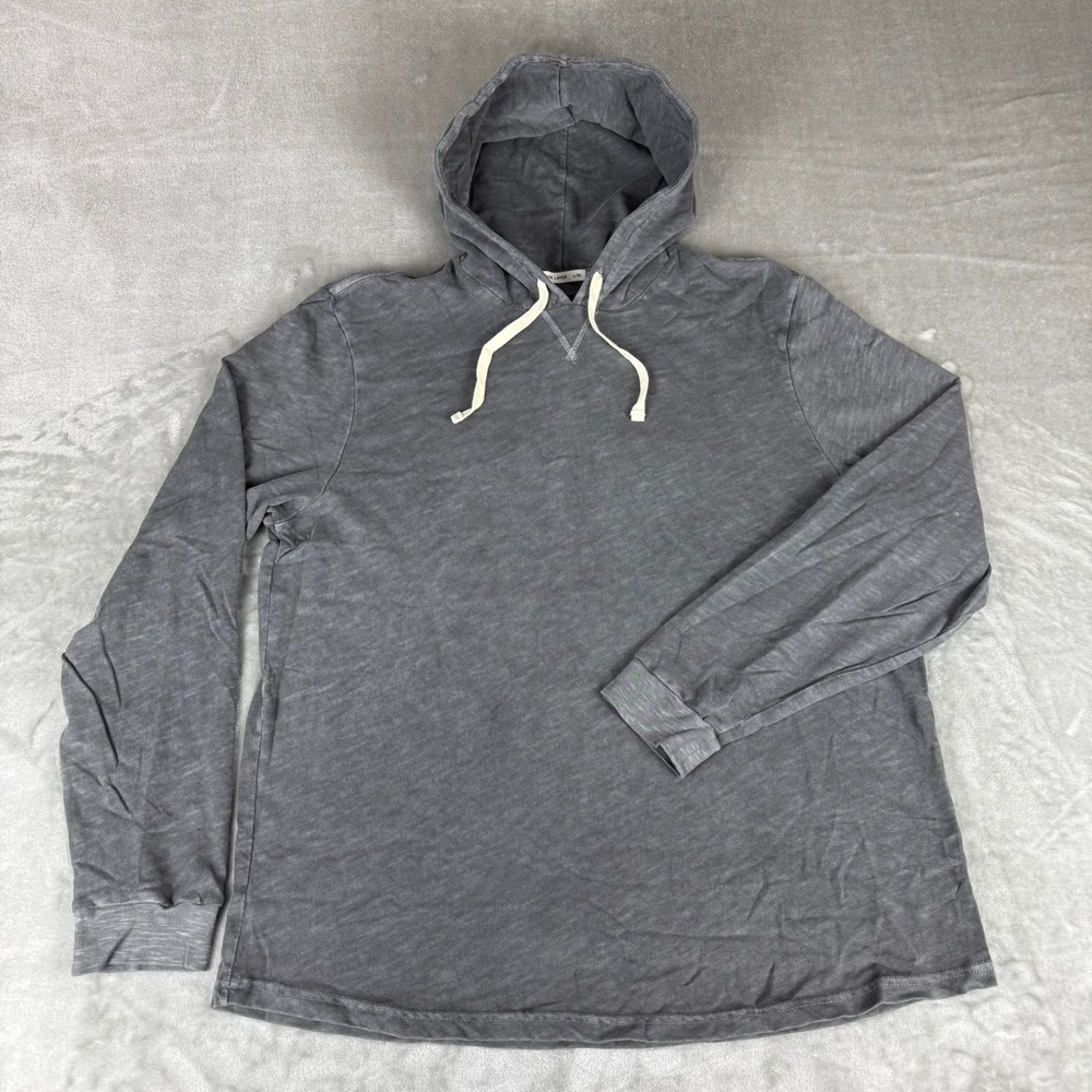 Marine Layer Vintage Heavy Slub Hoodie Mens L/XL Forged Iron Gray $88 New NWOT